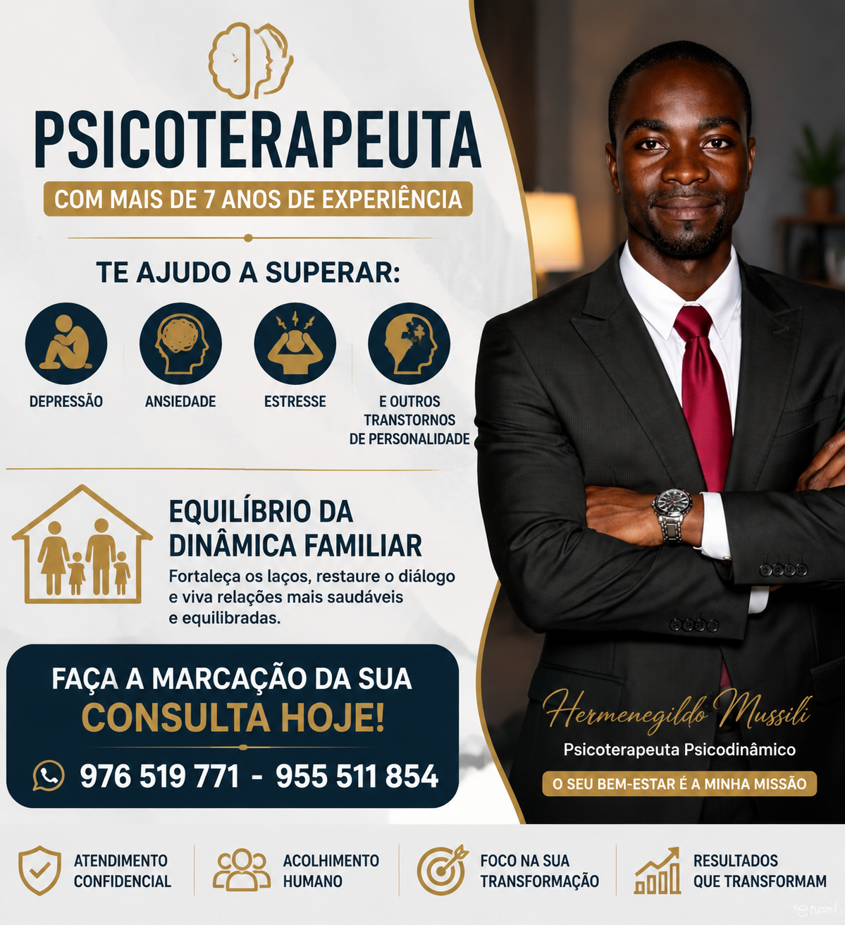 Dr Hermenegildo Mussili - Benguela - Sessão de Psicoterapia