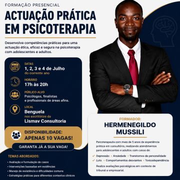 Dr Hermenegildo Mussili - Benguela - Psicoterapia