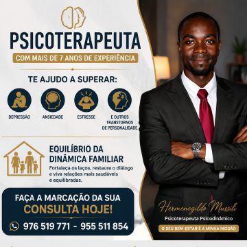 Dr Hermenegildo Mussili - Benguela - Sessão de Psicoterapia