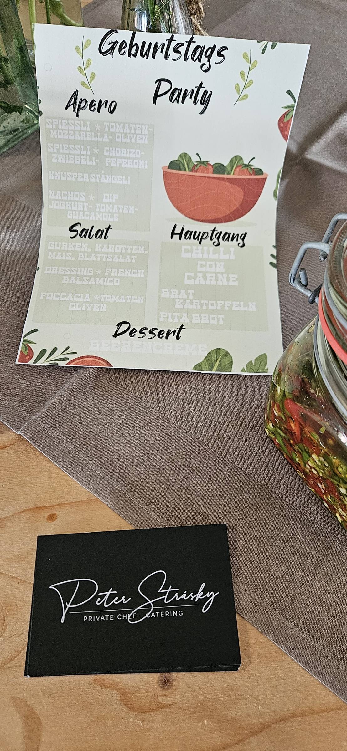 Peter Strásky Private Chef-Catering - Thun - Gastgeschenke