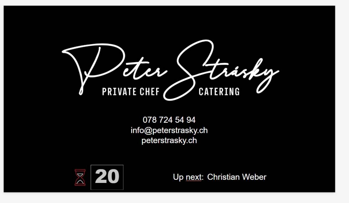 Peter Strásky Private Chef-Catering - Thun - Partyplanung