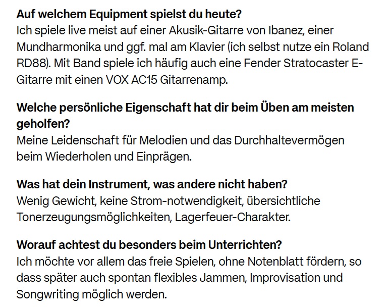 Johnethen Fuchs - Winterthur - Cours de guitare