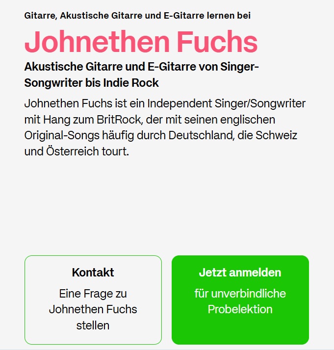 Johnethen Fuchs - Winterthur - Cours de clarinette