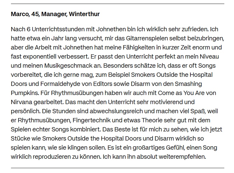 Johnethen Fuchs - Winterthur - Cours d’harmonica