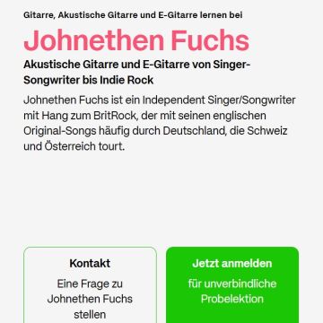Johnethen Fuchs - Winterthur - Cours de clarinette