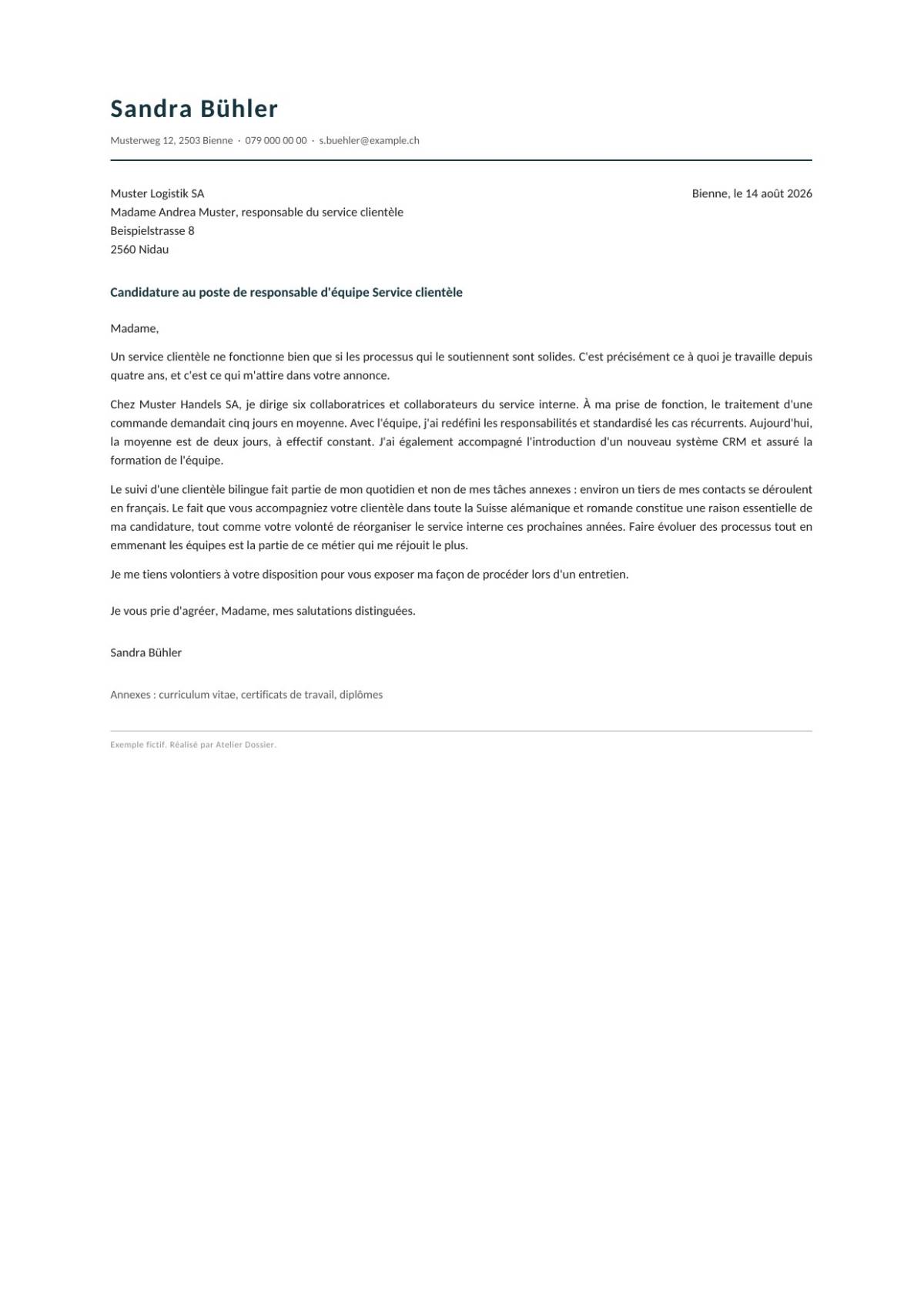 Atelier Dossier - Biel - Lebenslauf schreiben