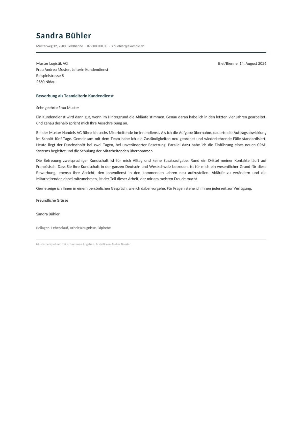 Atelier Dossier - Biel - Webinhalte schreiben