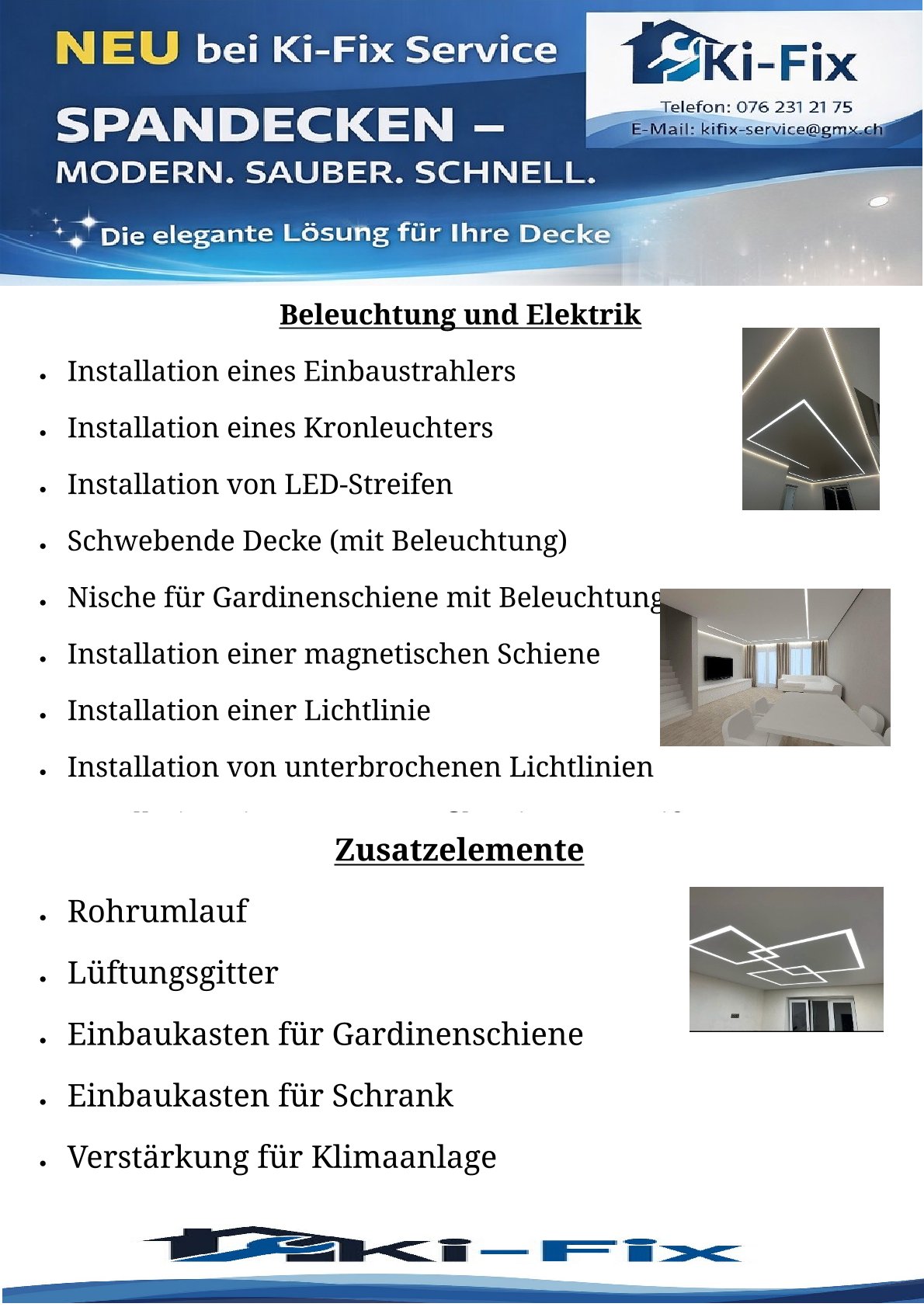 Ki-Fix Service - Wolhusen - Raumerweiterung