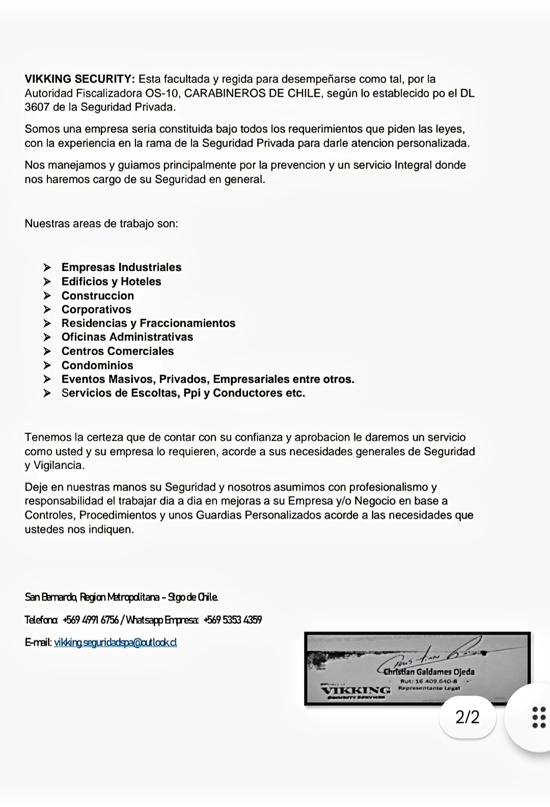 Vikking security - Cordillera - Event Security Services