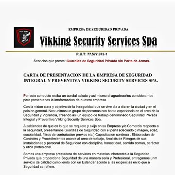 Vikking security - Cordillera - Servicios de guardias de seguridad