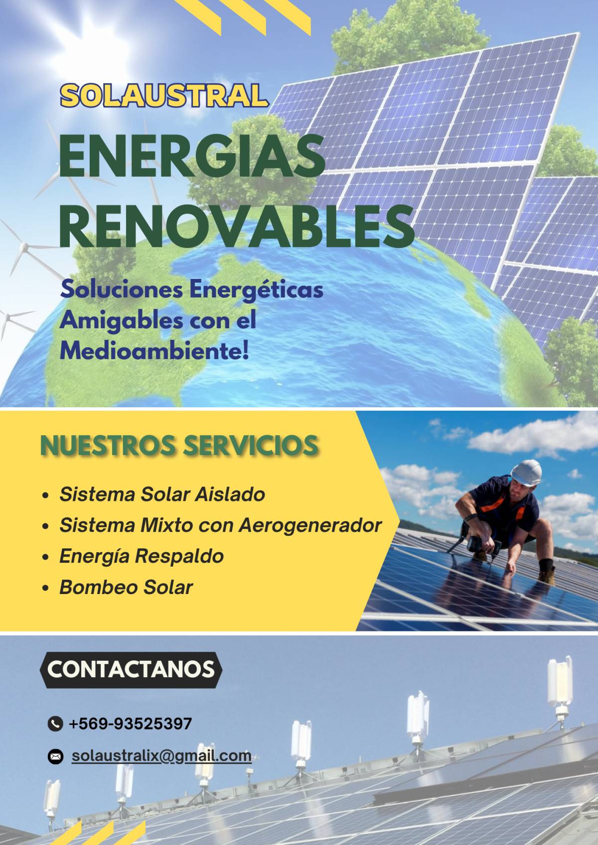 Instalación Paneles Solares - Cautín - Instalação de Painel Solar