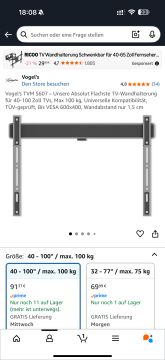 Techniker für Fernseher Wandmontage