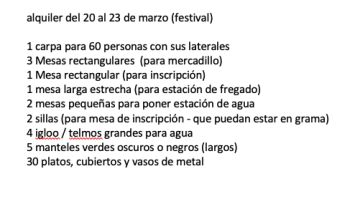 Empresa de alquiler de carpas