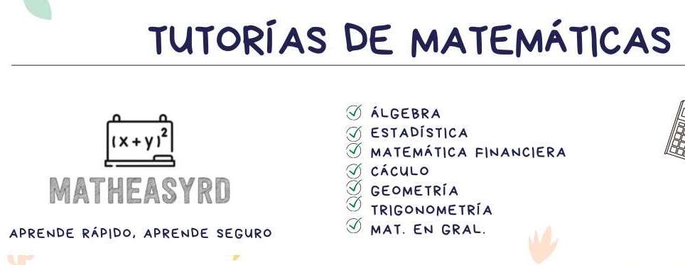 MathEasyRD - Santo Domingo Norte - Tutorías de matemáticas básicas