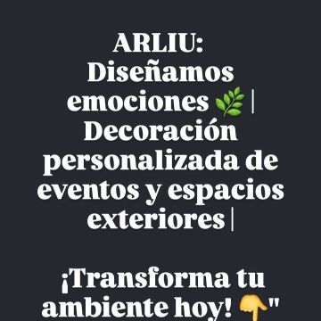 Decorando eventos y exteriores con Arliu - Casariche - Escritura, traducción y transcripción