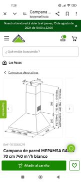 Instalación o reemplazo de extractores de cocina