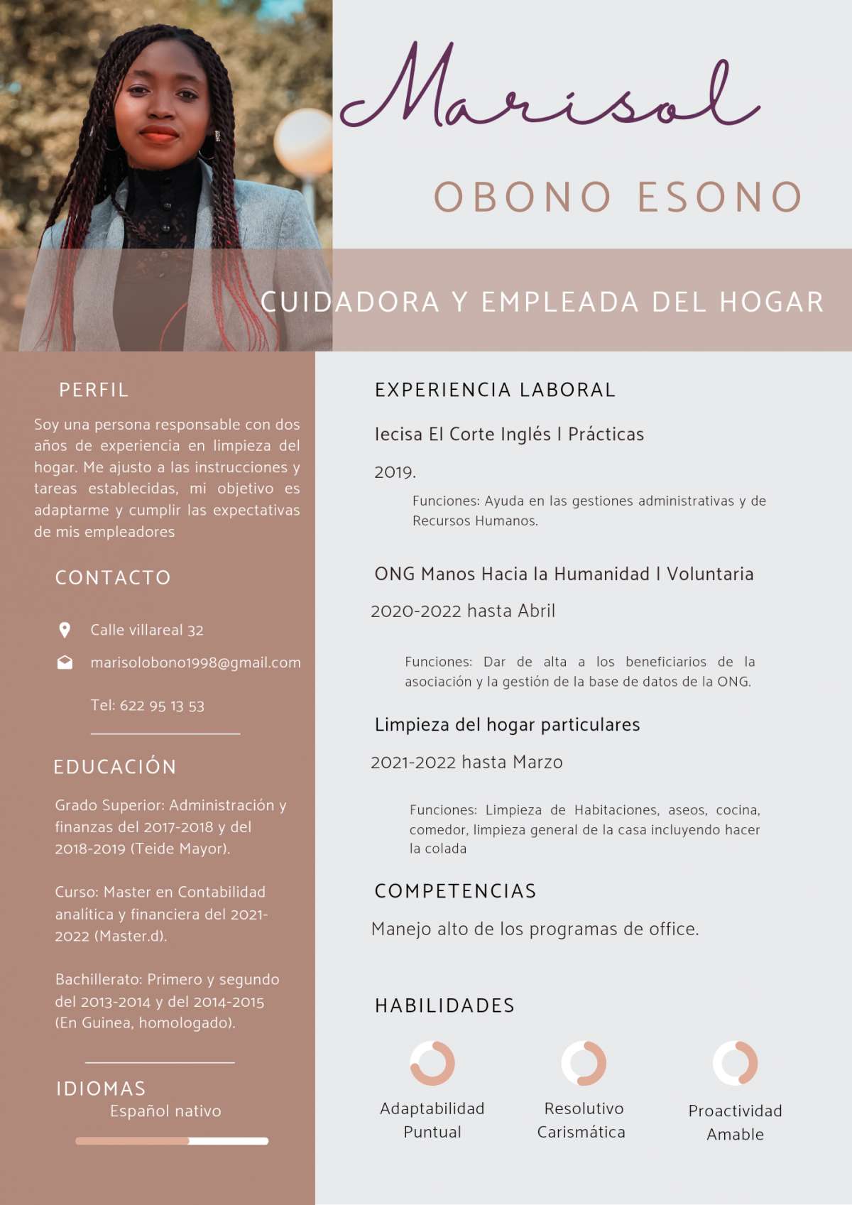 Marisol Obono - El Molar - Limpieza de primavera