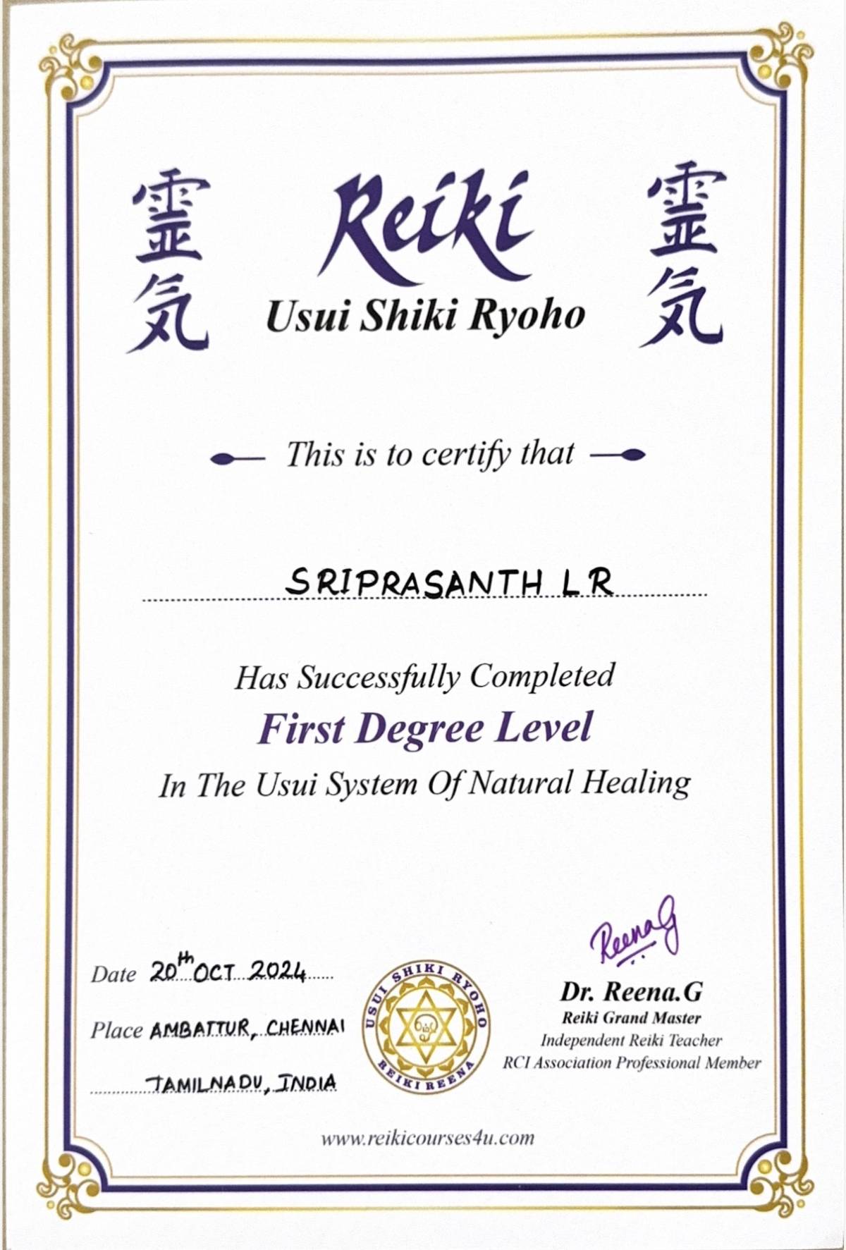 Journey of Healing and Harmony - Chengalpattu - Reiki Healing