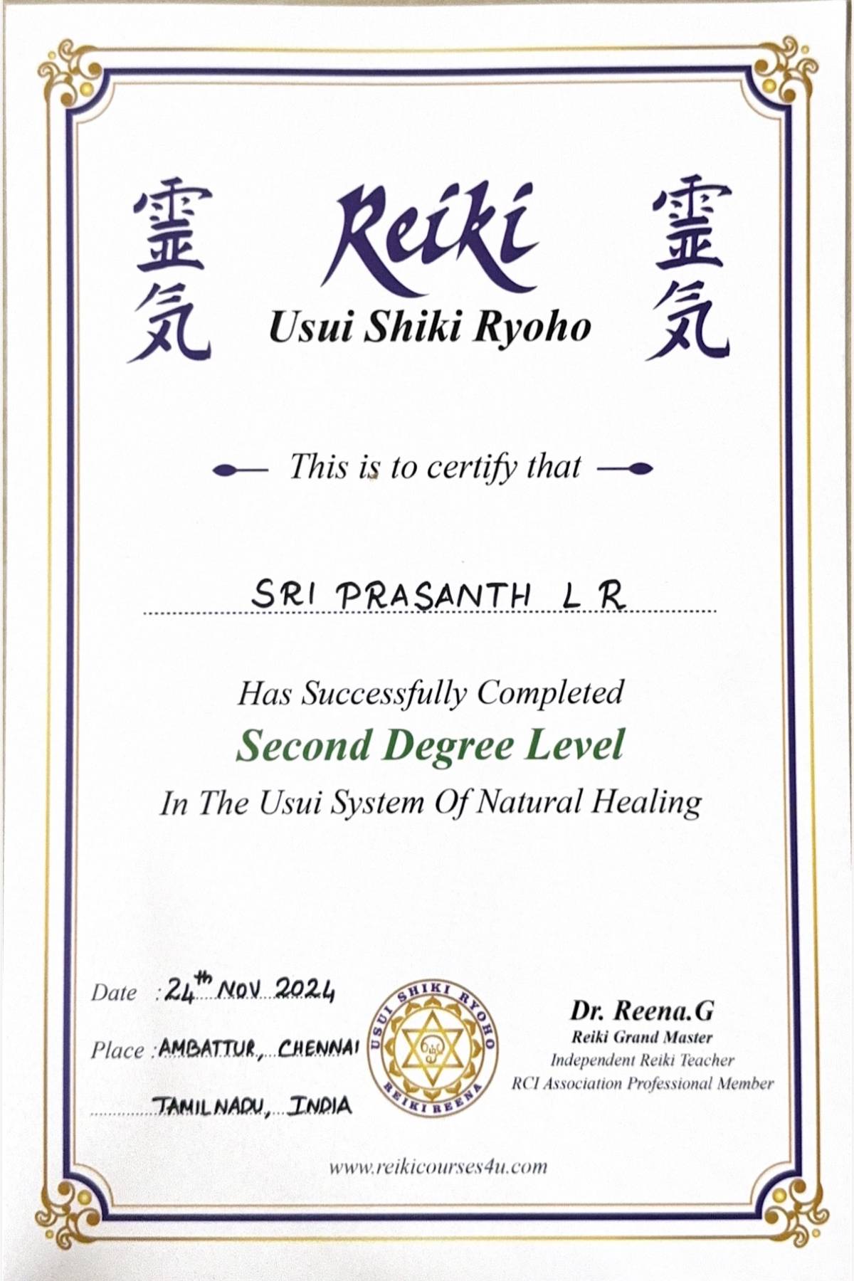 Journey of Healing and Harmony - Chengalpattu - Reiki