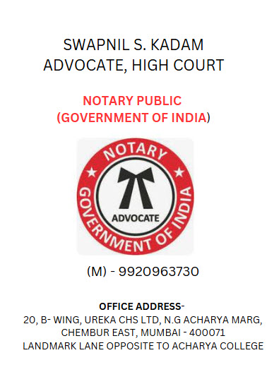 NOTARY ADV. SWAPNIL S KADAM - Mumbai - Legal Services