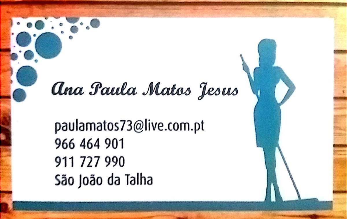 Ana Paula Matos Jesus - Loures - Limpeza de Espaço Comercial