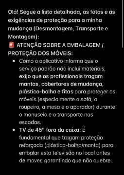 Mudanças