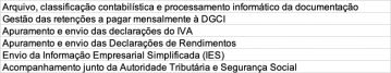 Contabilidade e Fiscalidade - Serviços Empresariais