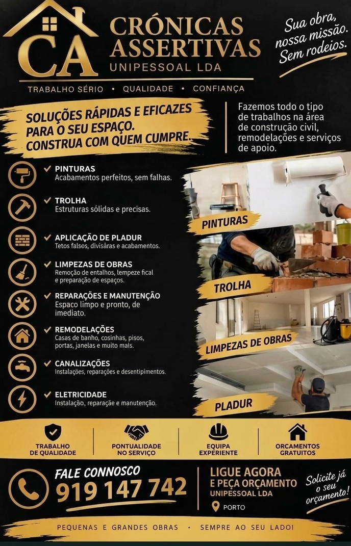 Remodelações Crónicas Assertivas - Porto - Rohrleitungen installieren