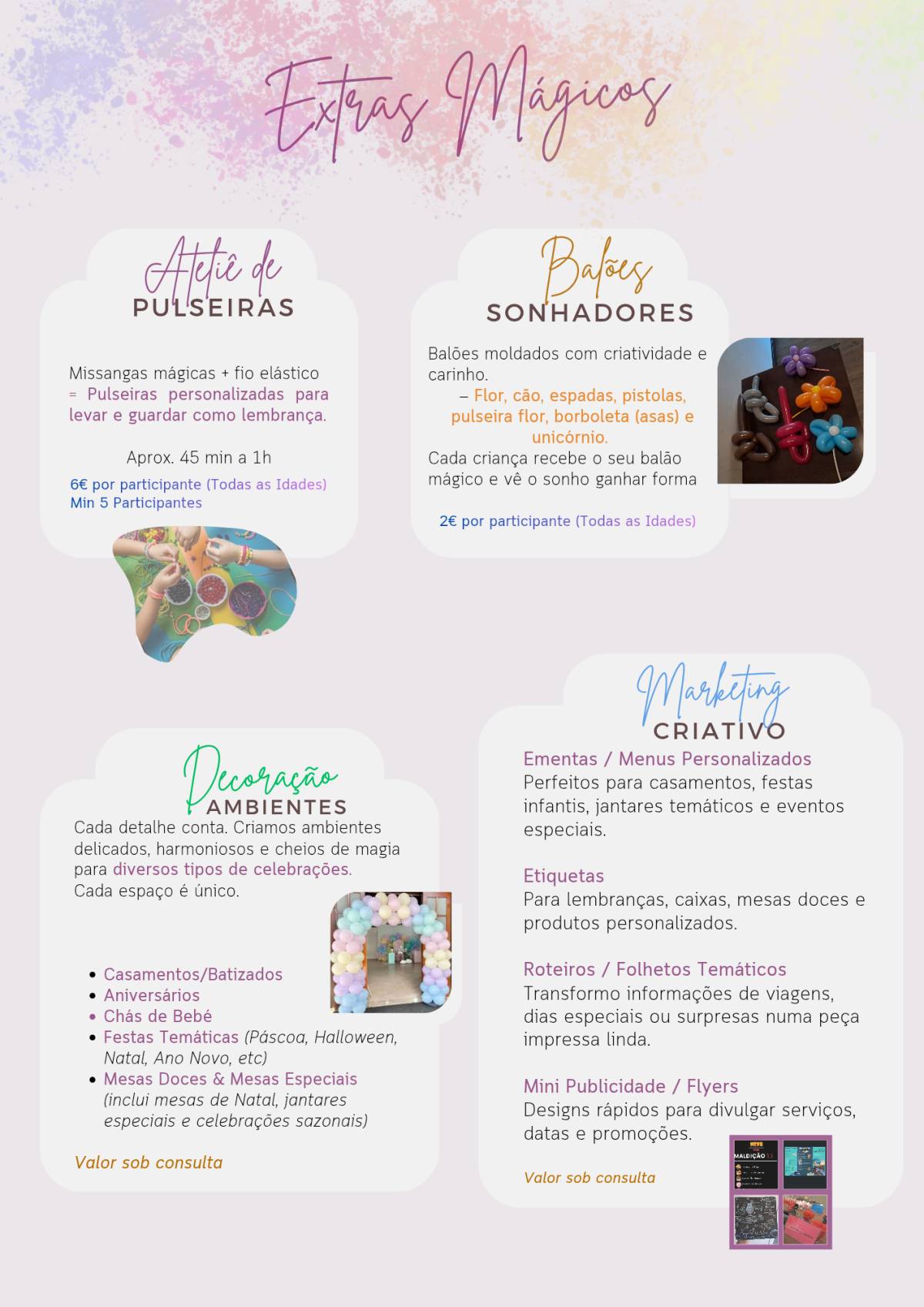 Sweet Moments e Magic - Covilhã - Décorations avec des ballons