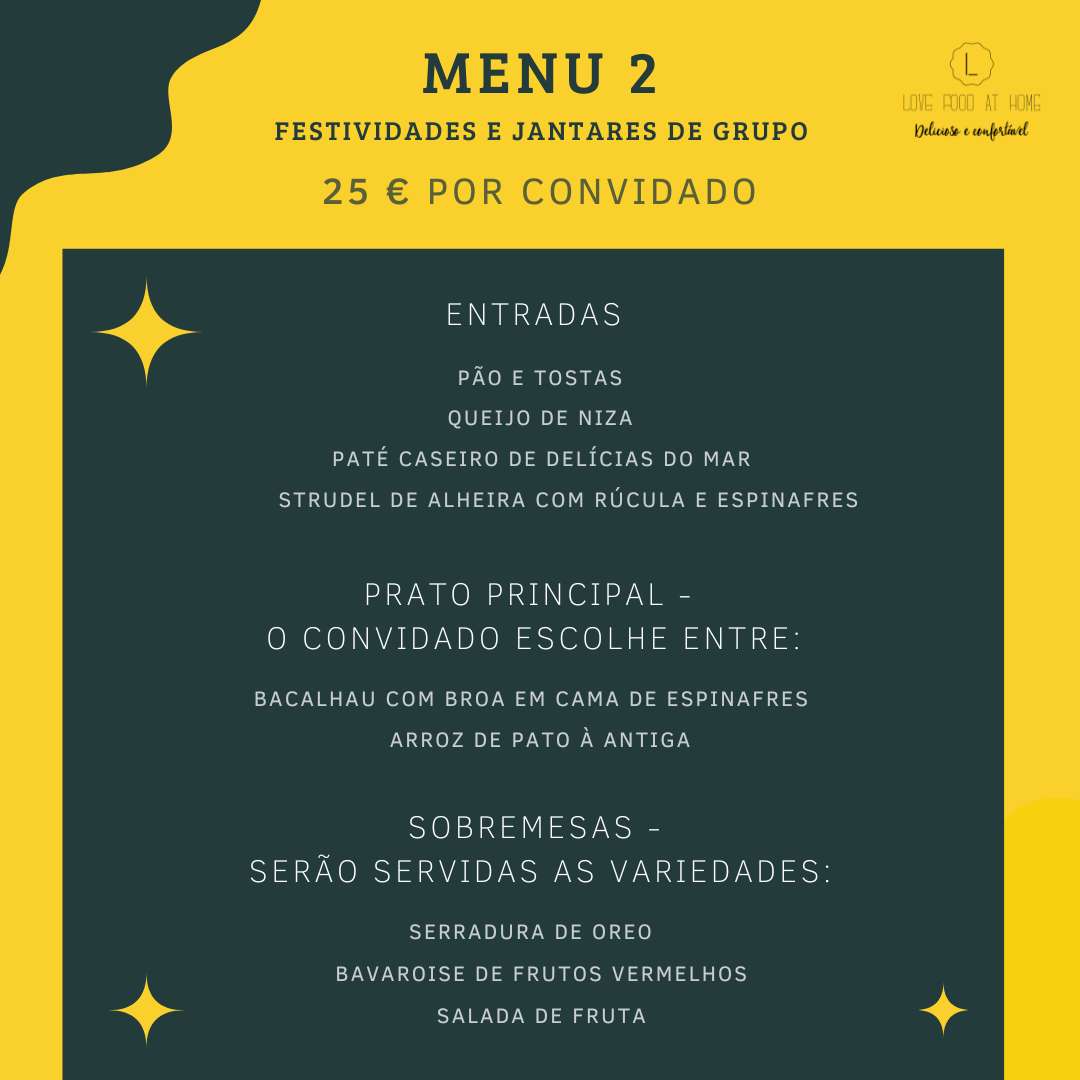 Love Food at Home - Almada - Catering ao Domicílio (para Eventos)