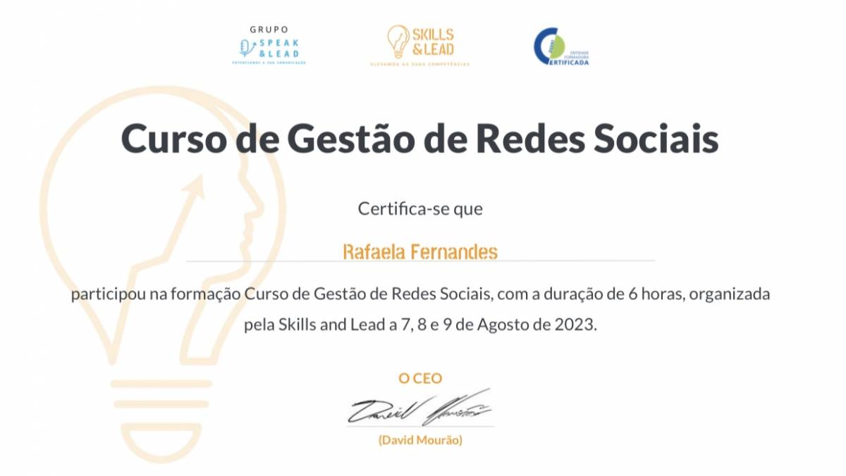 Rafaela Fernandes - Barcelos - Search Engine Marketing
