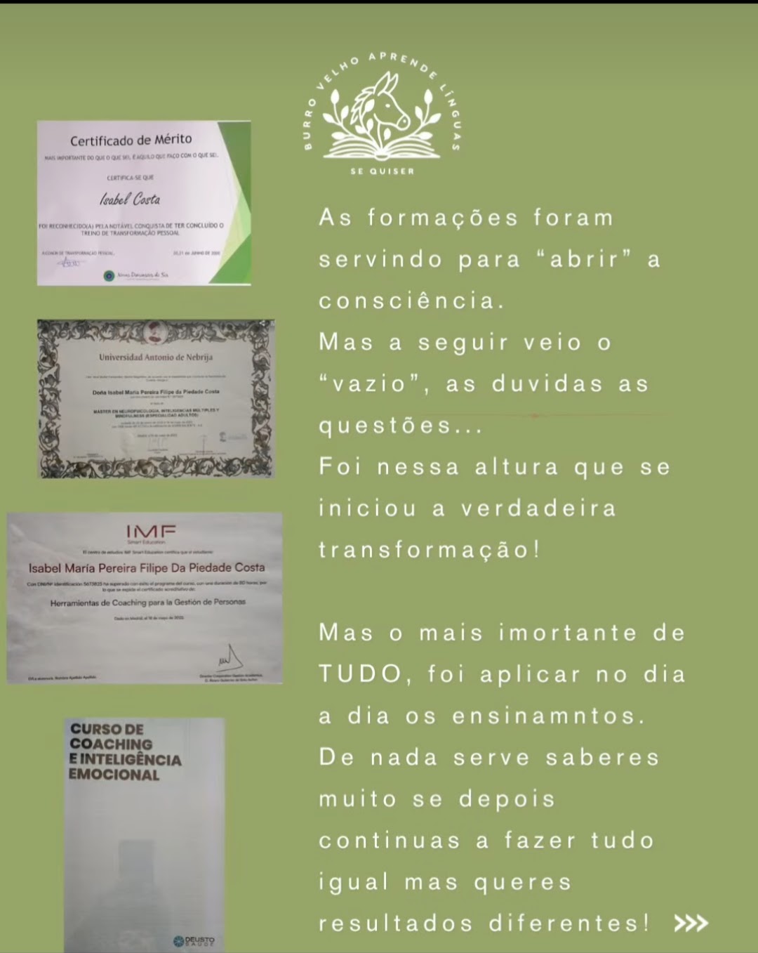 Isabel Costa - Sintra - Life Coaching