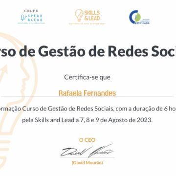 Rafaela Fernandes - Barcelos - Formação em Otimização de Motores de Busca
