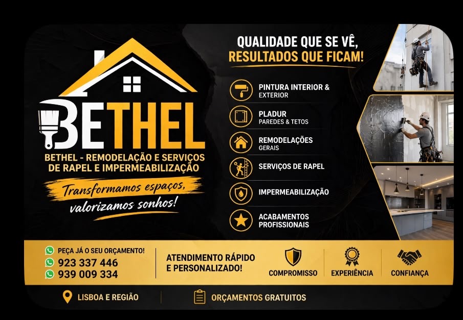 Bethel remodelação e serviços de rapel - Cascais - Eliminación de amianto