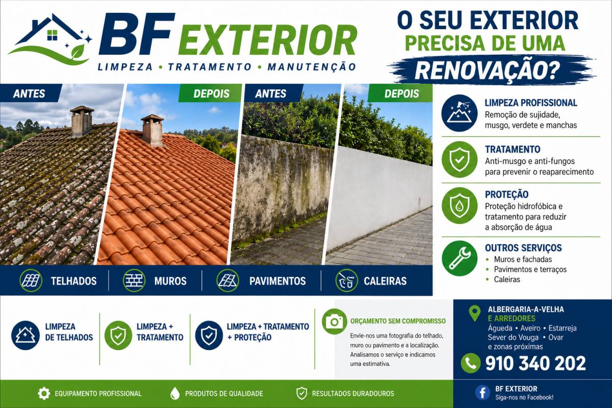 BF Exterior - Albergaria-a-Velha - Nettoyage de toiture