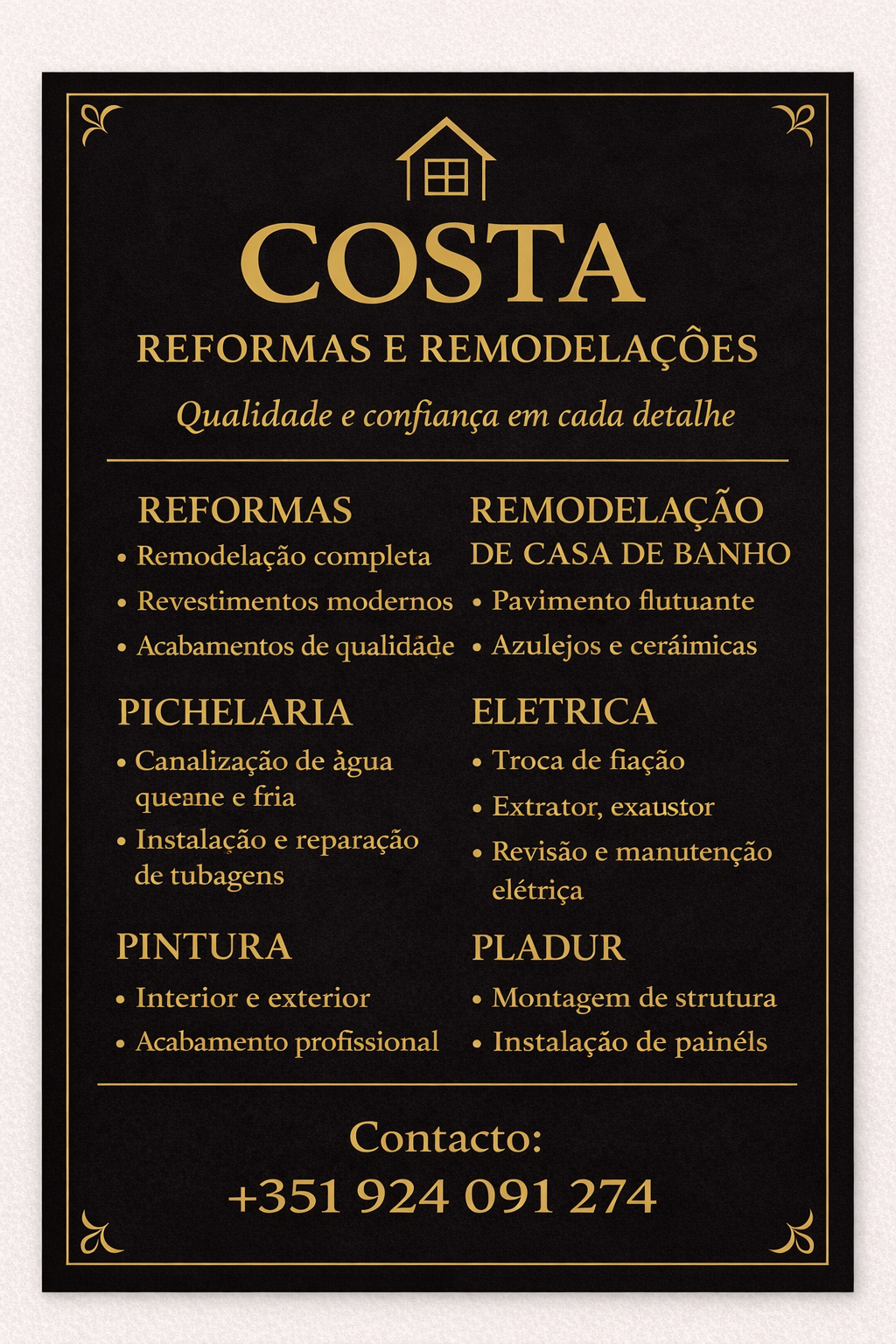 Costa Reformas e Remodelações - Braga - Limpieza general