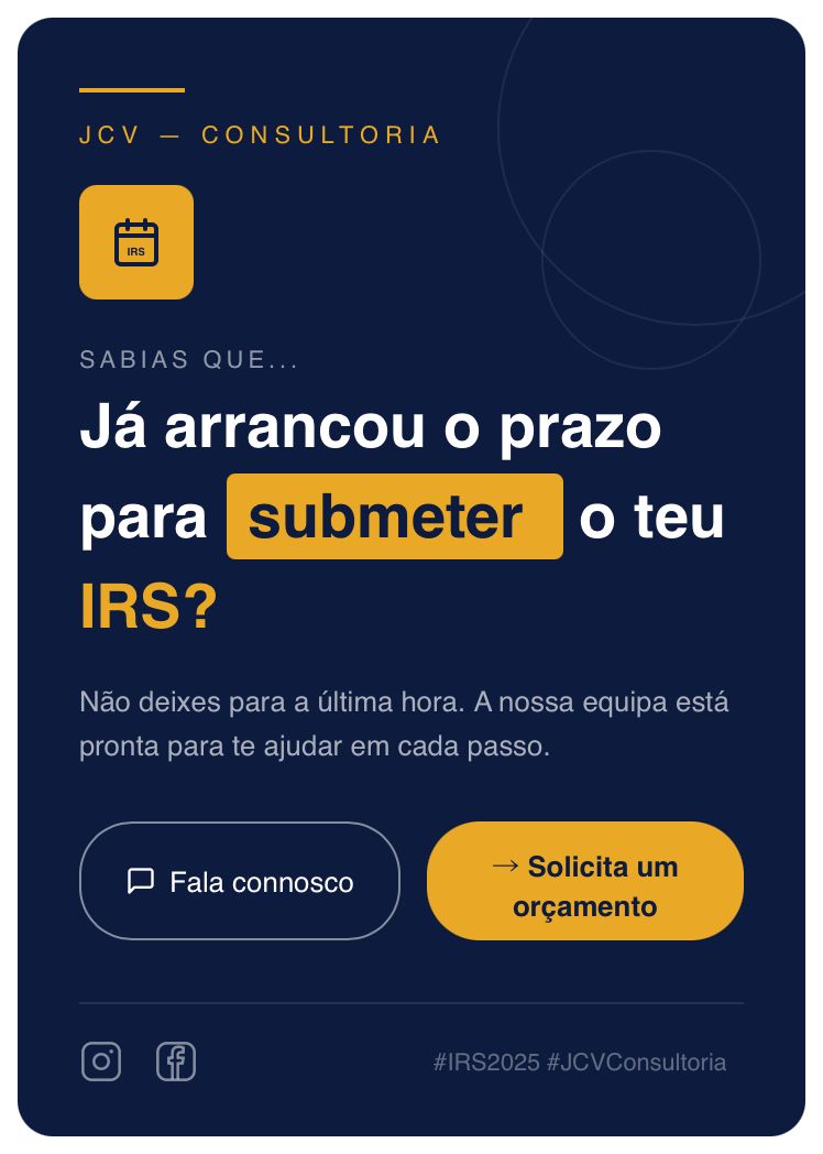 JCV Consultoria - Valongo - Individual Tax Preparation