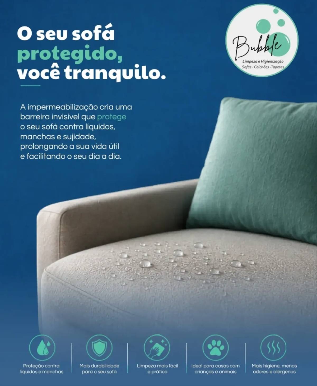 Bubble - Limpeza e Higienização de Estofos - Portimão - Nettoyage de tissus d’ameublement et de mobilier