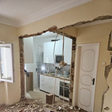 Casa do pai Remodelações - Sintra - Instalação de Paredes de Pladur
