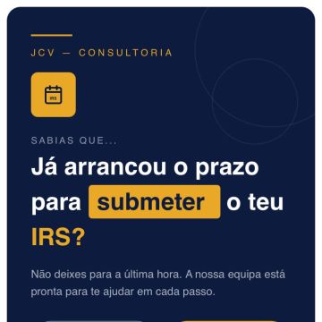 JCV Consultoria - Valongo - Individual Tax Preparation