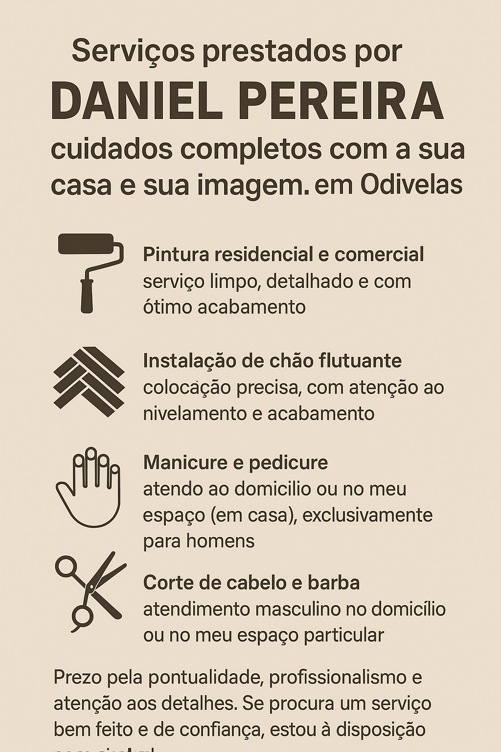 Daniel Pereira – cuidados completos com a sua casa e sua imagem. - Odivelas - Instalação de Pavimento em Pedra ou Ladrilho