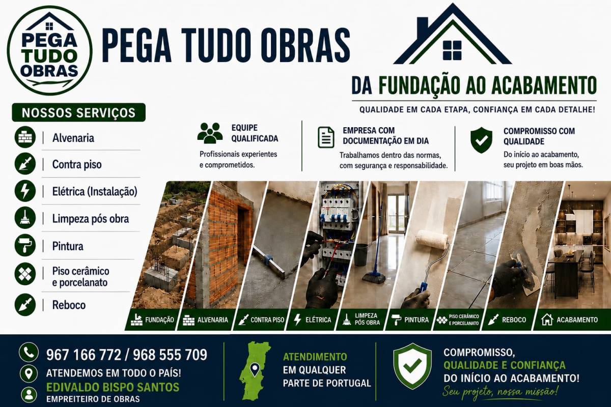 Transportes Mudanças Pega Tudo - Seixal - Construção de Muro