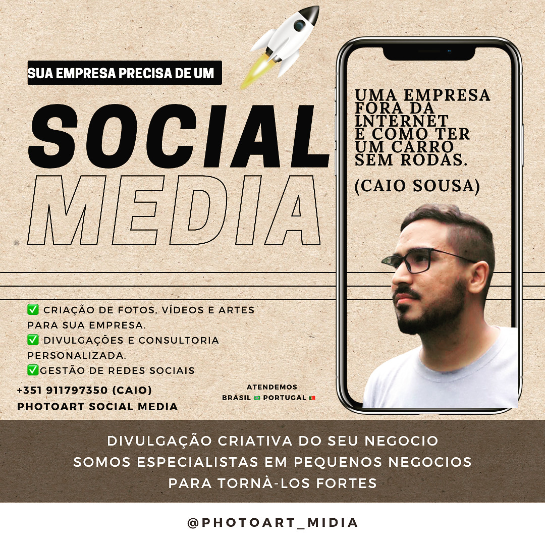 Agência de Marketing Digital PhotoArt Social Media - Loulé - Designer Gráfico