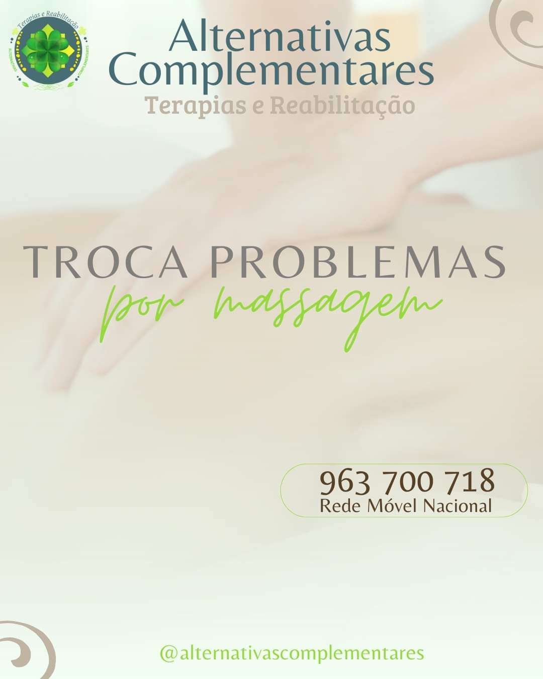 Rita Cordeiro - Terapias Alternativas Complementares: bem-estar e reabilitação - Vila Franca de Xira - Massagem Sueca