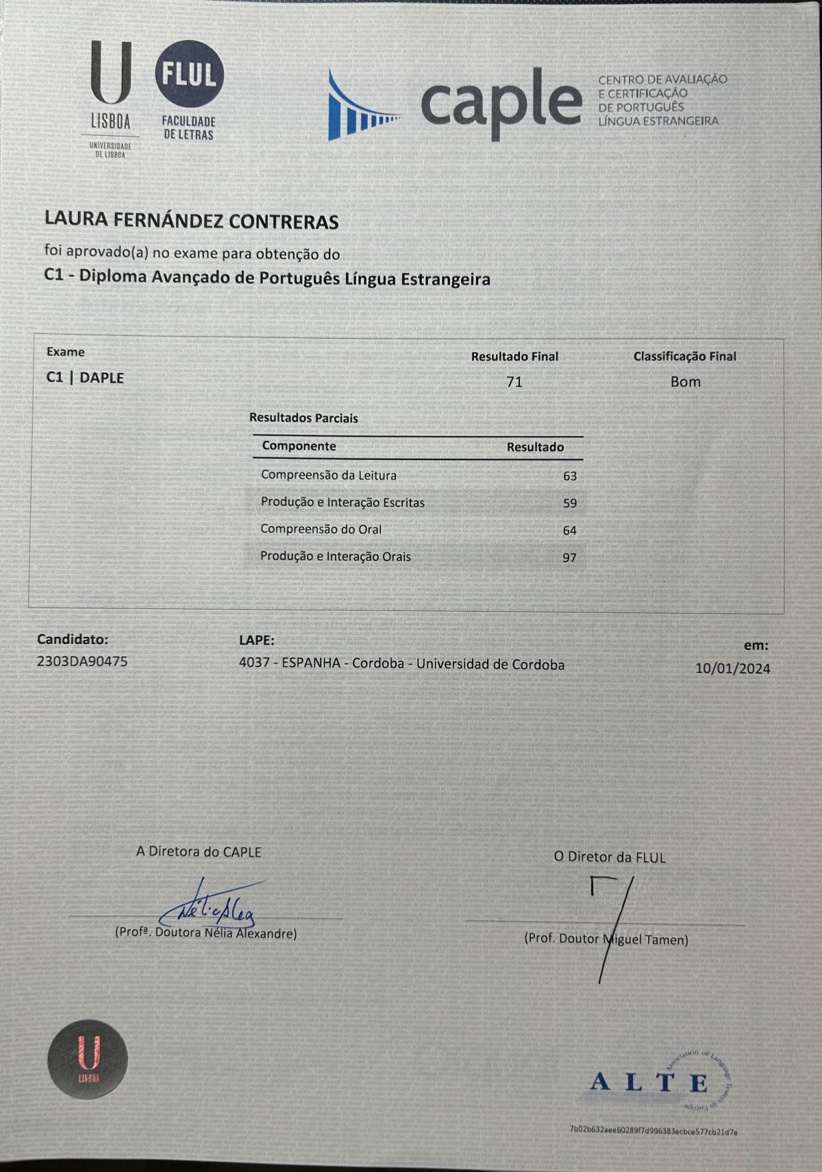 Laura Fernández - Vila Real de Santo António - Clases de alemán