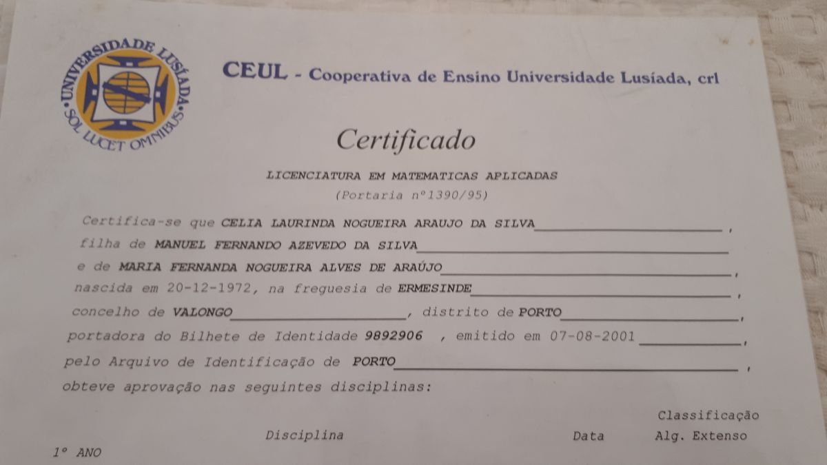 Célia Cláudio - Valongo - Calculus Tutoring