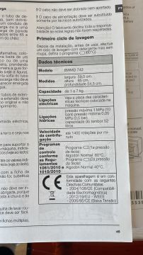 Reparação ou Manutenção de Máquina de Lavar Roupa