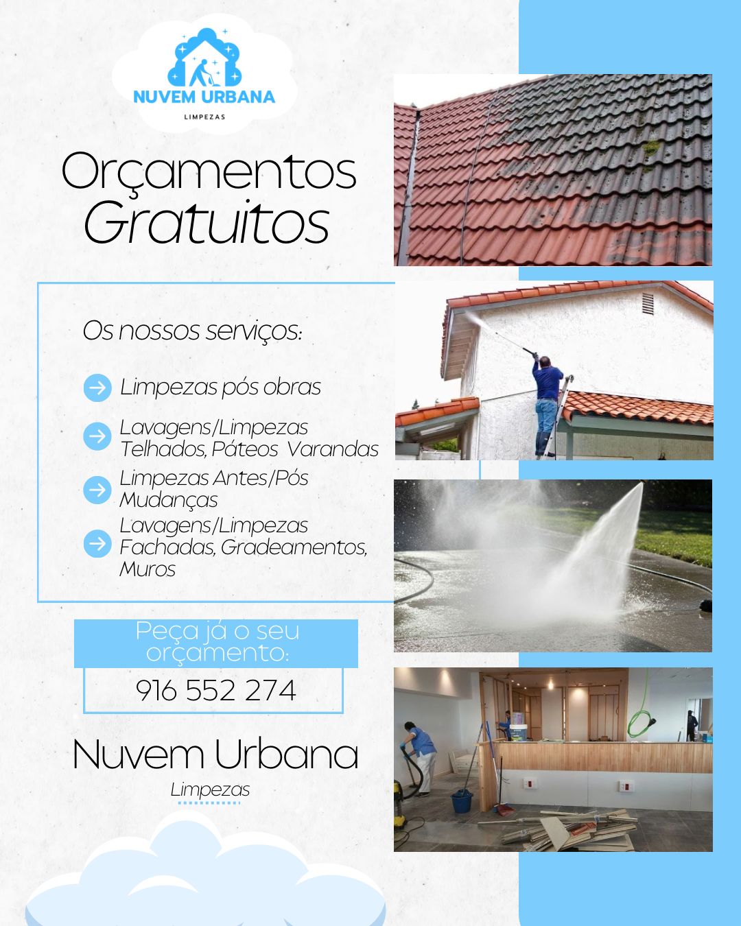 Nuvem Urbana - Limpezas - Torres Vedras - Telhados e Coberturas
