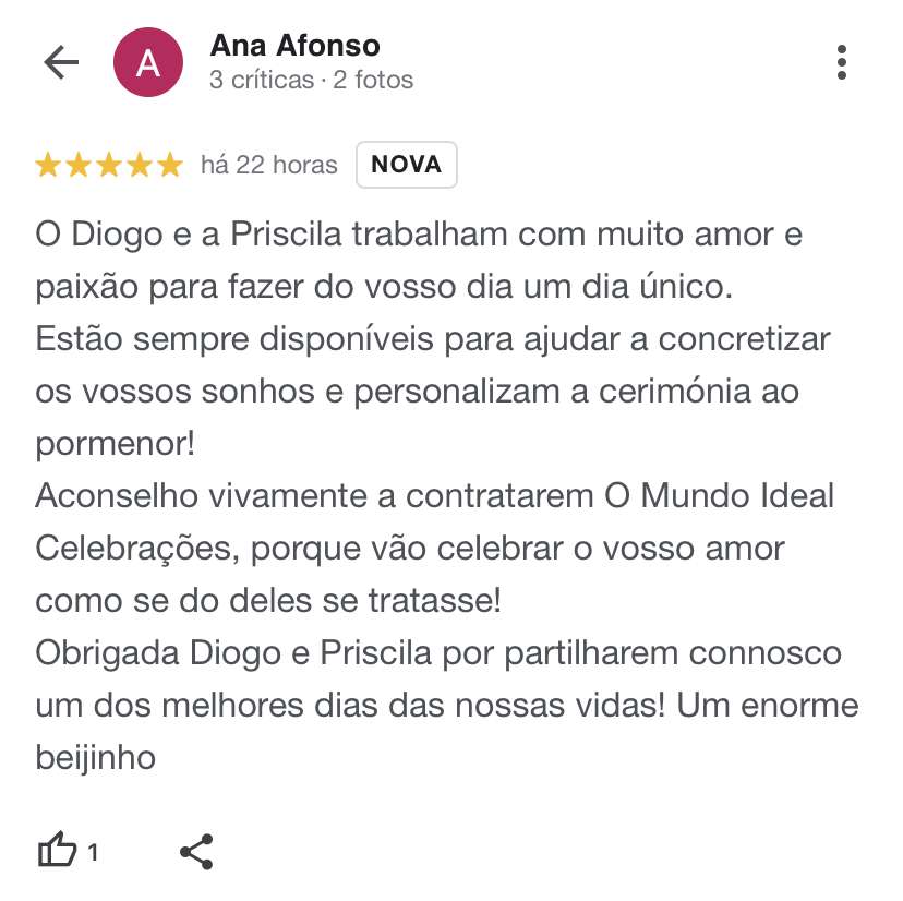 Mundo Ideal Celebrações|Celebrante - Vila Franca de Xira - Serviço de Celebrante de Casamentos