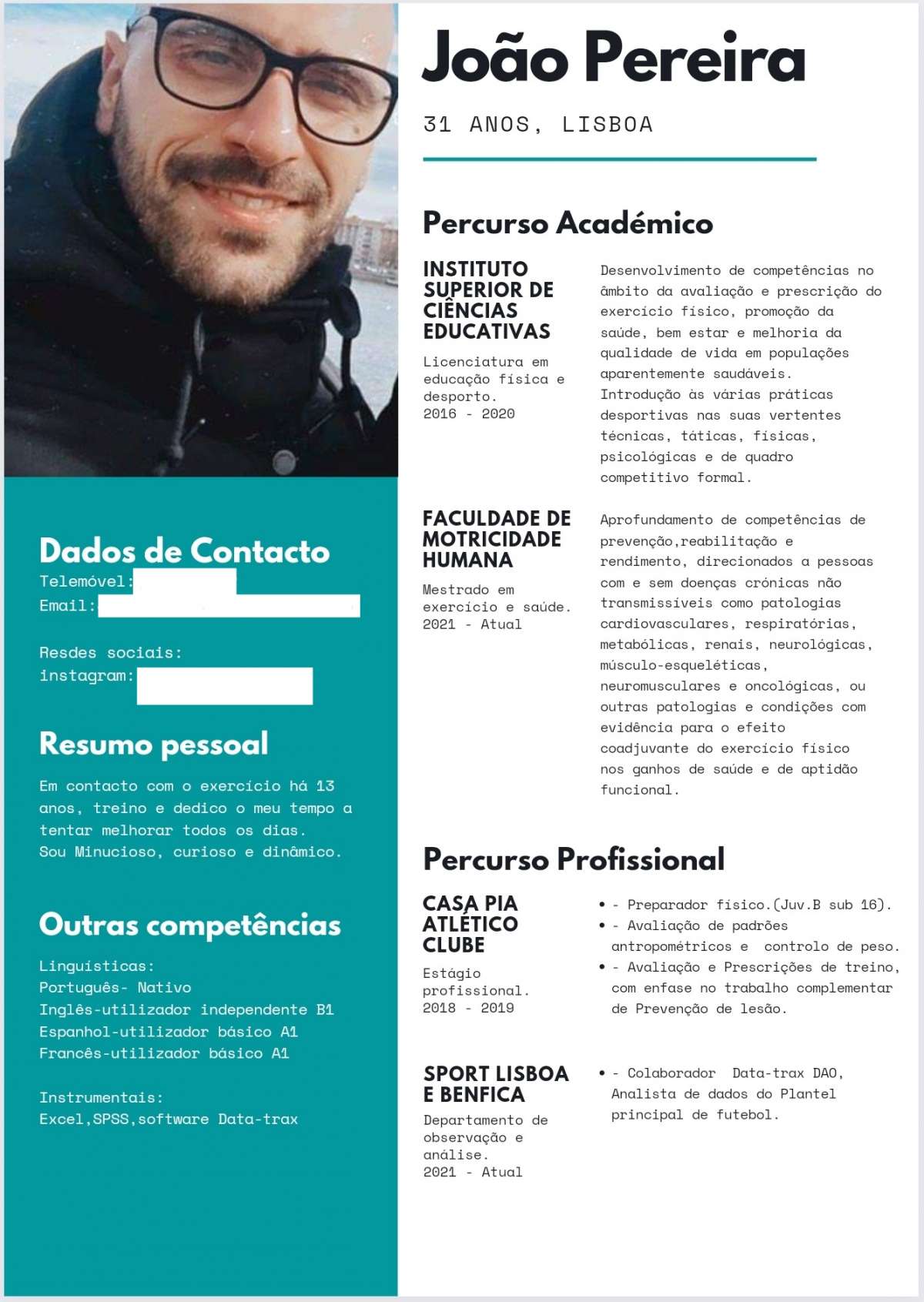 João Pereira - Lisboa - Personal Training e Fitness